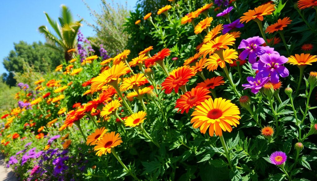 plantas com flores resistentes ao sol