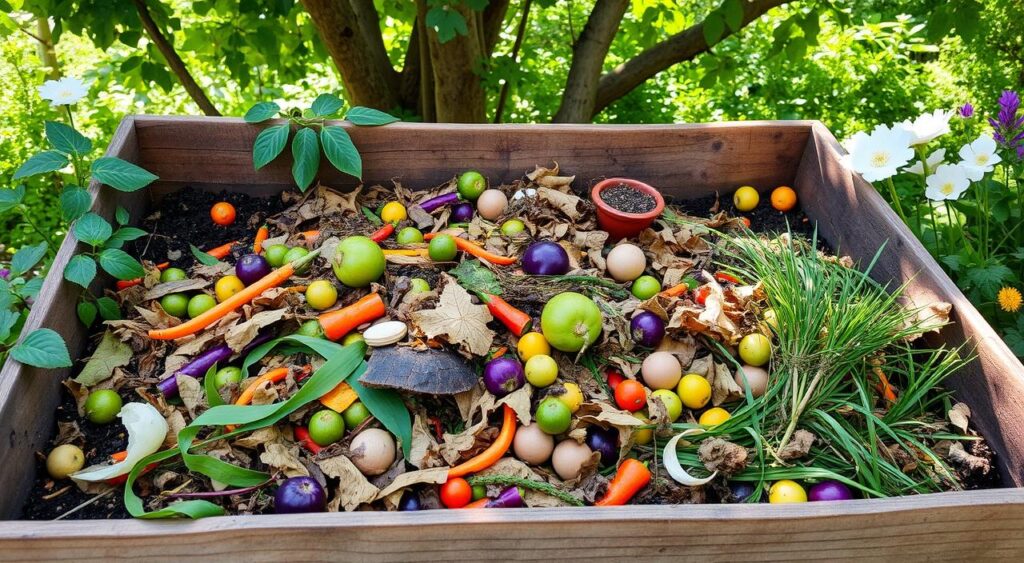 Resíduos vegetais para compostagem