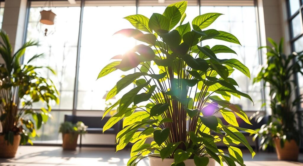 planta da fortuna em ambiente iluminado