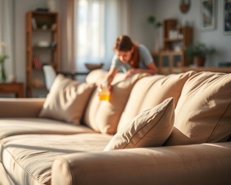 como limpar sofá de tecido em casa