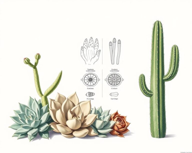 diferenças entre plantas suculentas e cactos