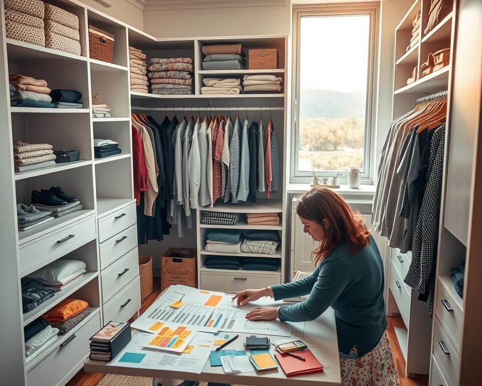 planejamento para organizar armário