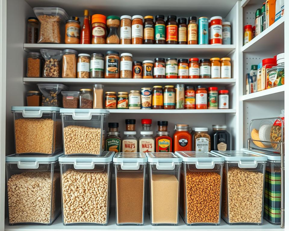 categorias de alimentos na organização de despensa