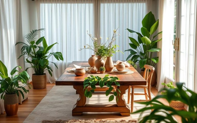 decoração com materiais naturais