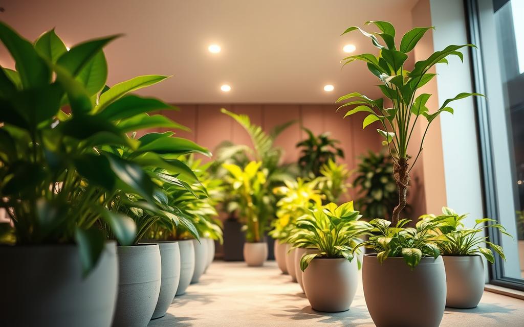 iluminação para plantas em ambientes internos
