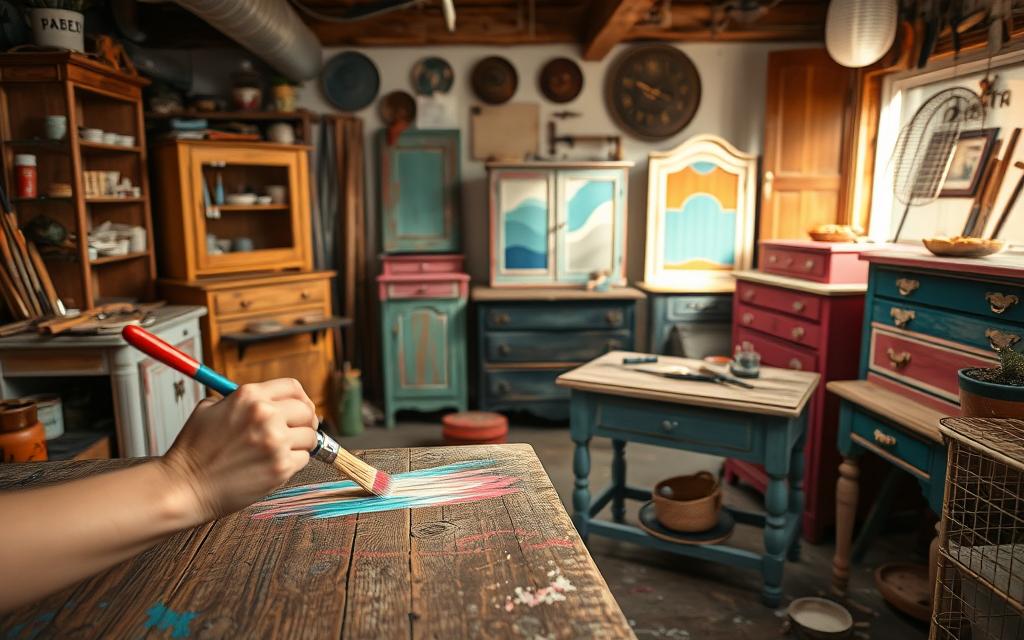 técnicas pintura móveis