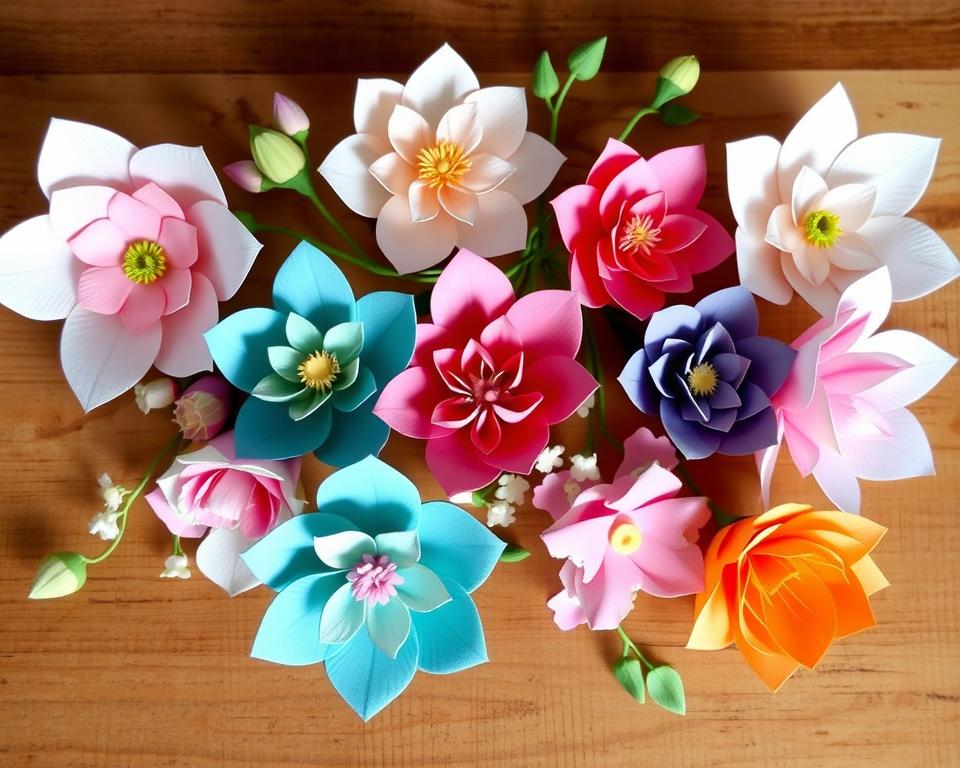 Ideias criativas para usar flores de papel