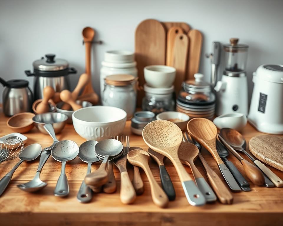 agrupamento de utensílios de cozinha