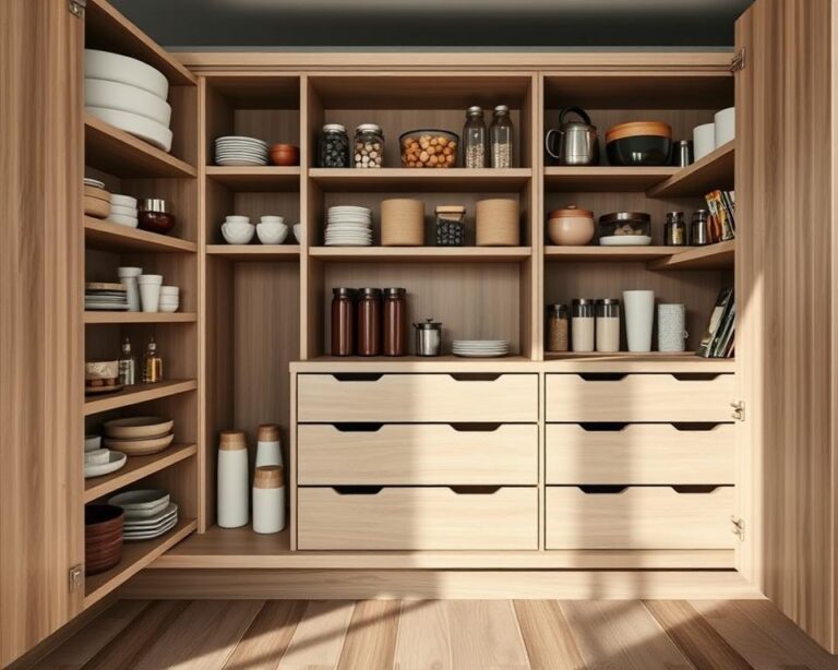 como organizar armário de cozinha com pouco espaço