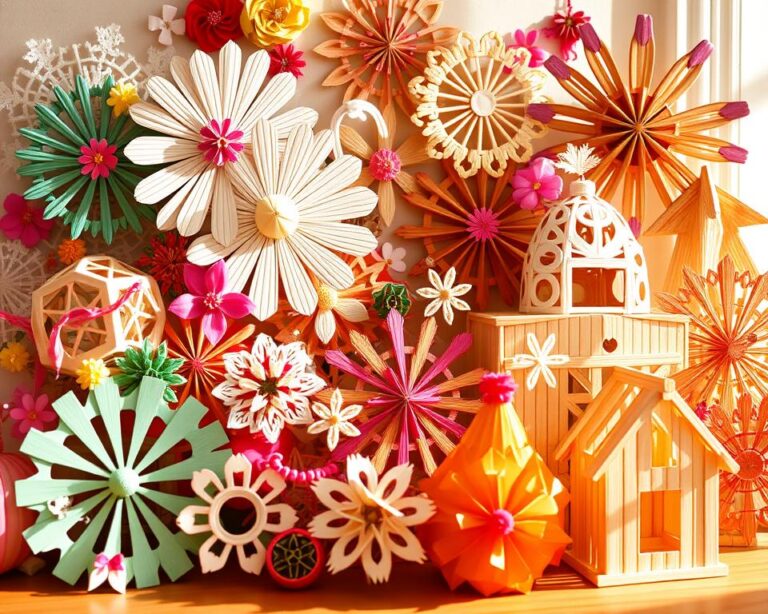 ideias de artesanato com palitos de picolé para decoração