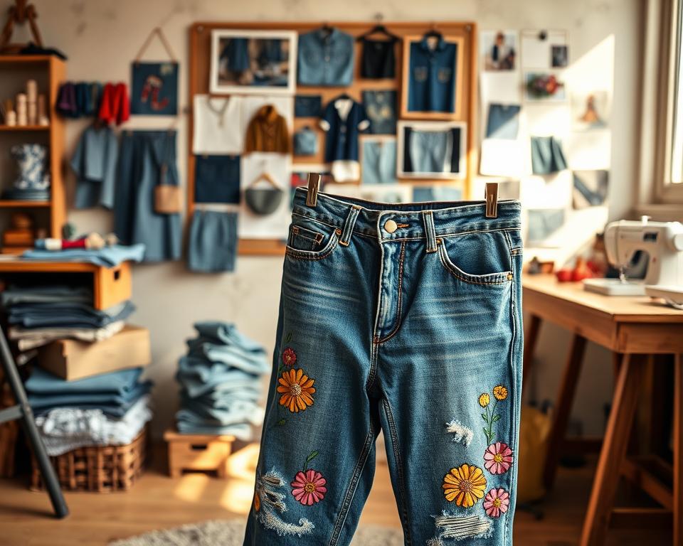ideias de customização de jeans