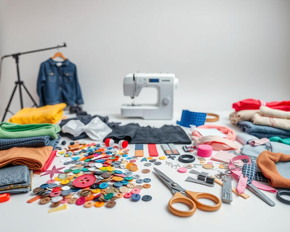 materiais para customização de roupas