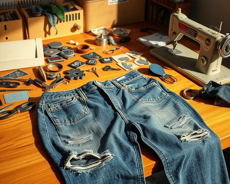 passo a passo customização de jeans