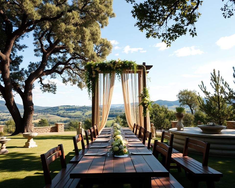 planejamento de casamento ao ar livre