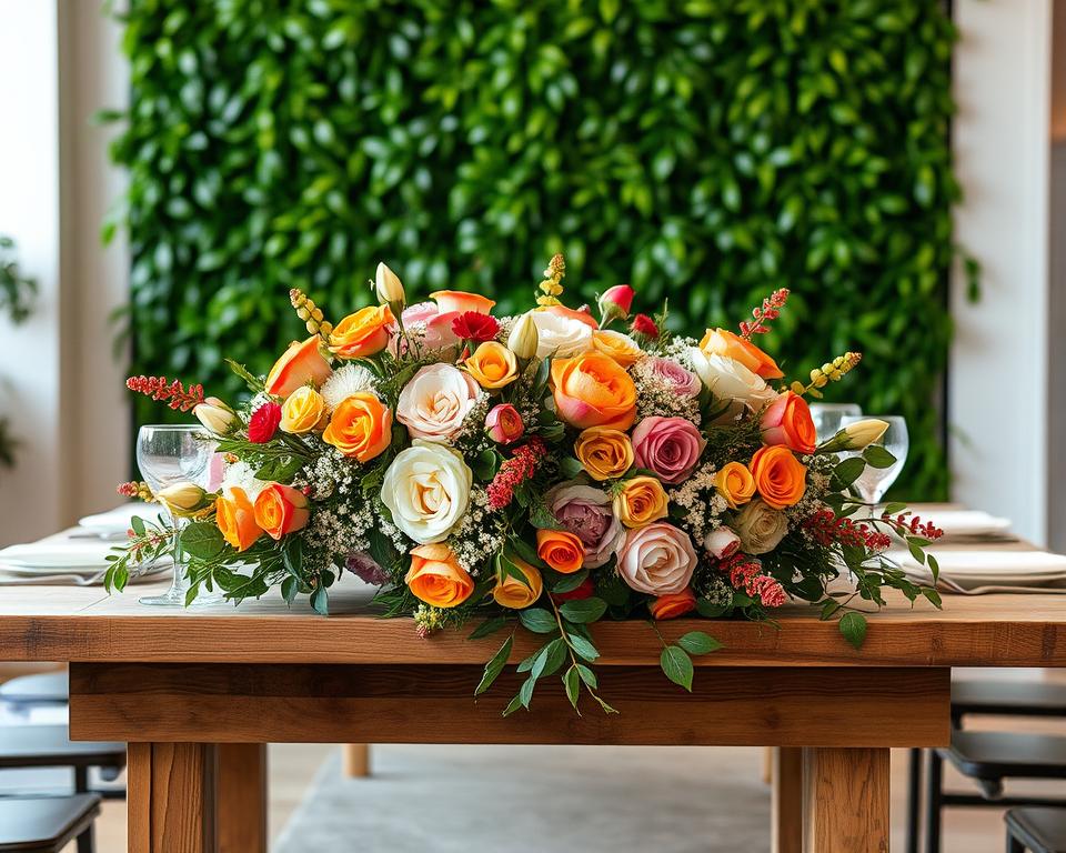 uso de flores sazonais na decoração
