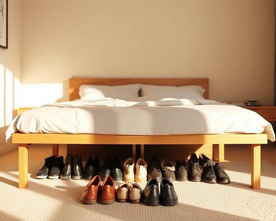 armazenamento abaixo da cama