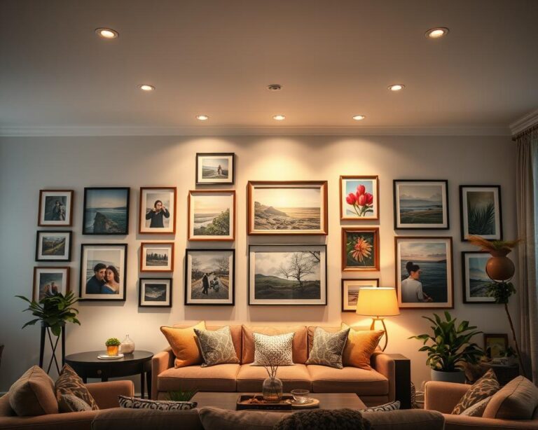 como decorar paredes usando fotos e quadros personalizados