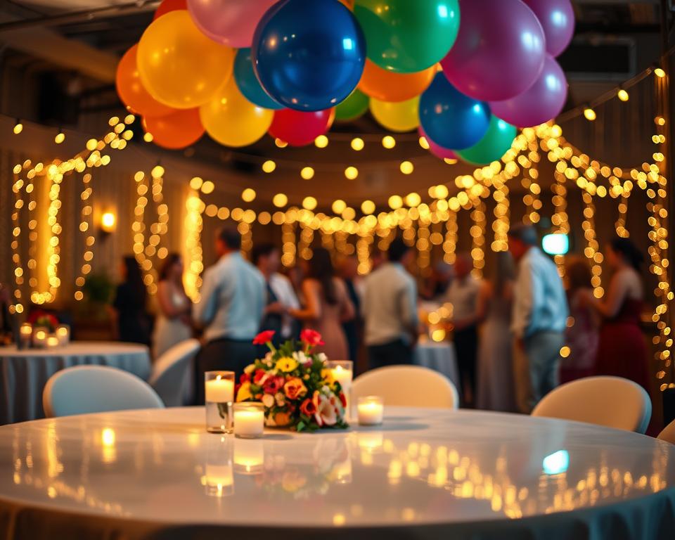 decoração de festas com pisca-pisca
