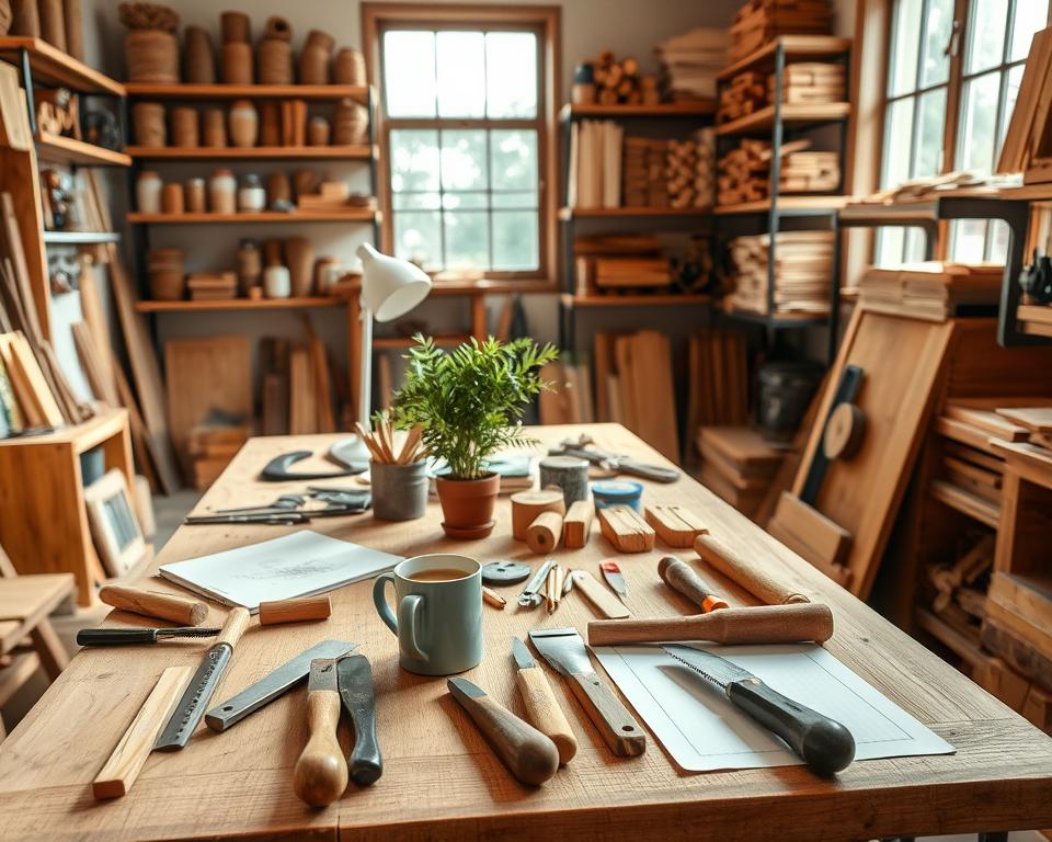 espaço de trabalho para DIY