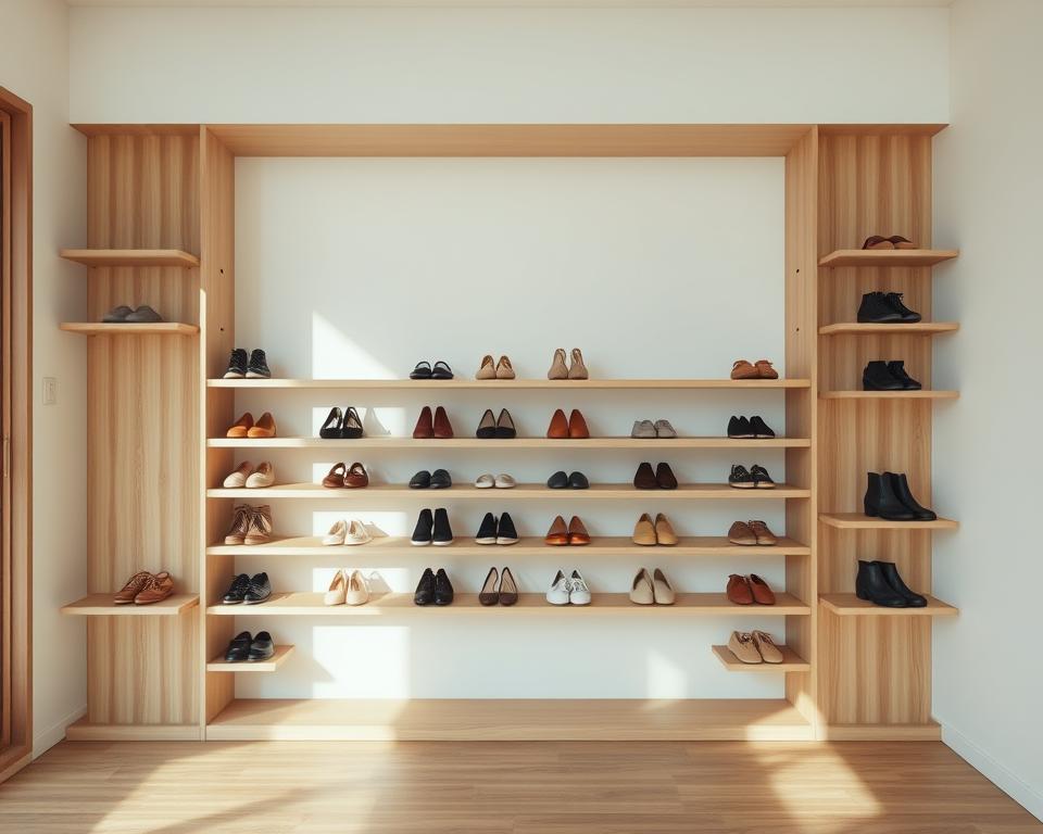 estante personalizada para sapatos