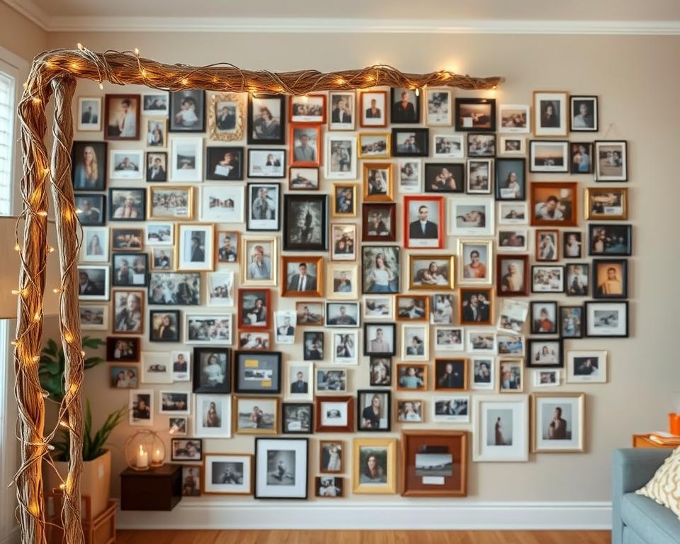 ideias criativas para mural de fotos