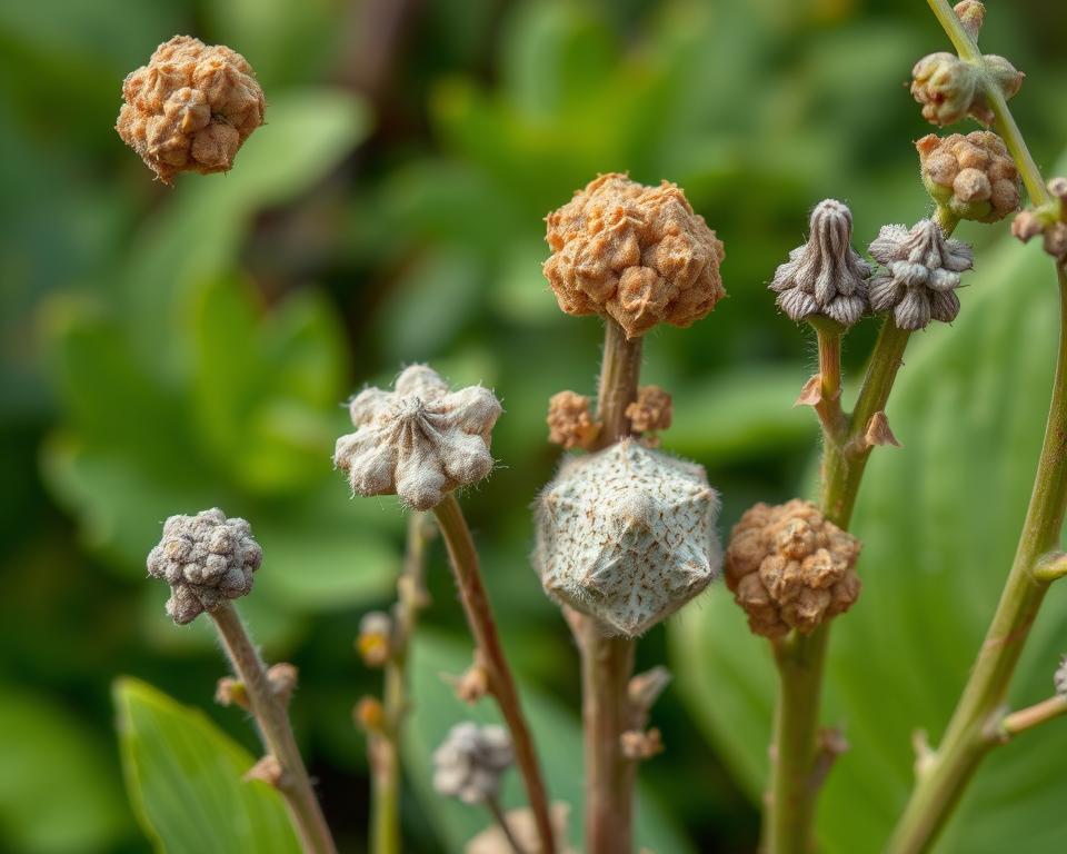 identificar doenças fúngicas em plantas ornamentais