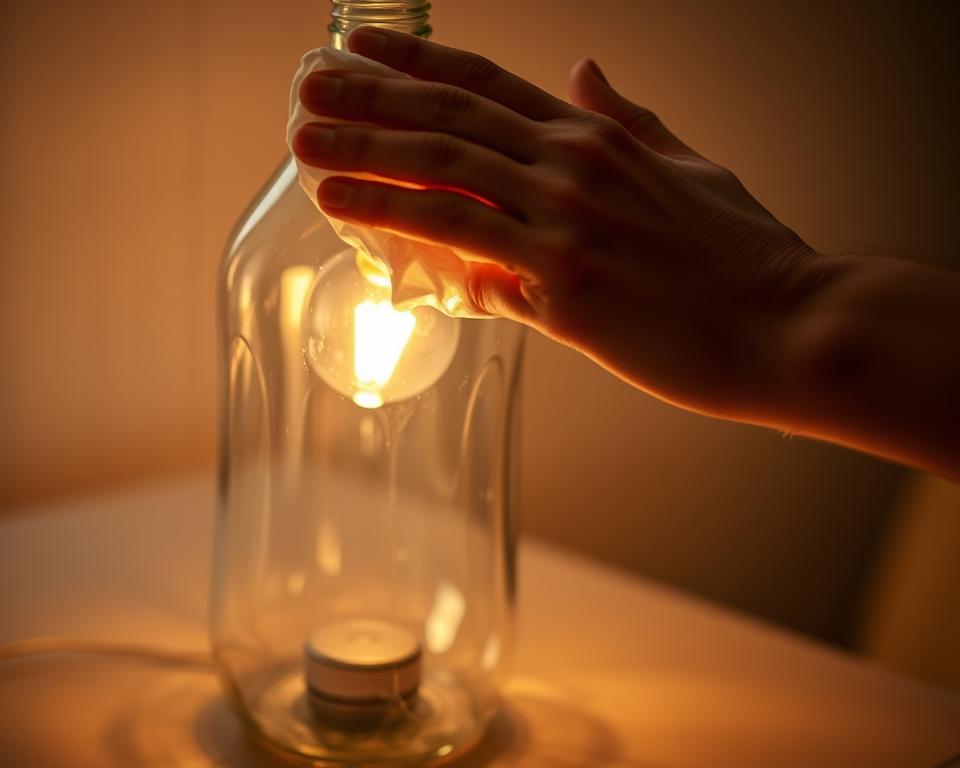 manutenção da luminária