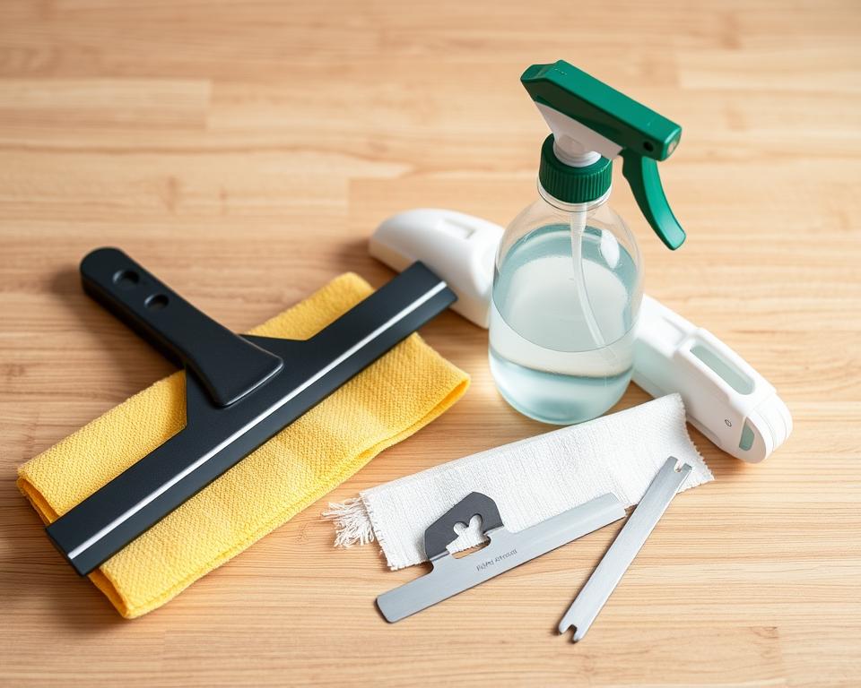 materiais para limpeza de janelas