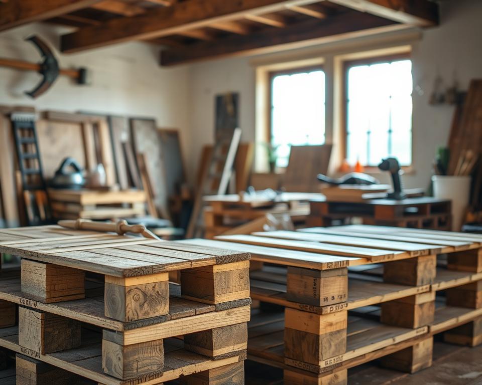 preparar pallets para decoração