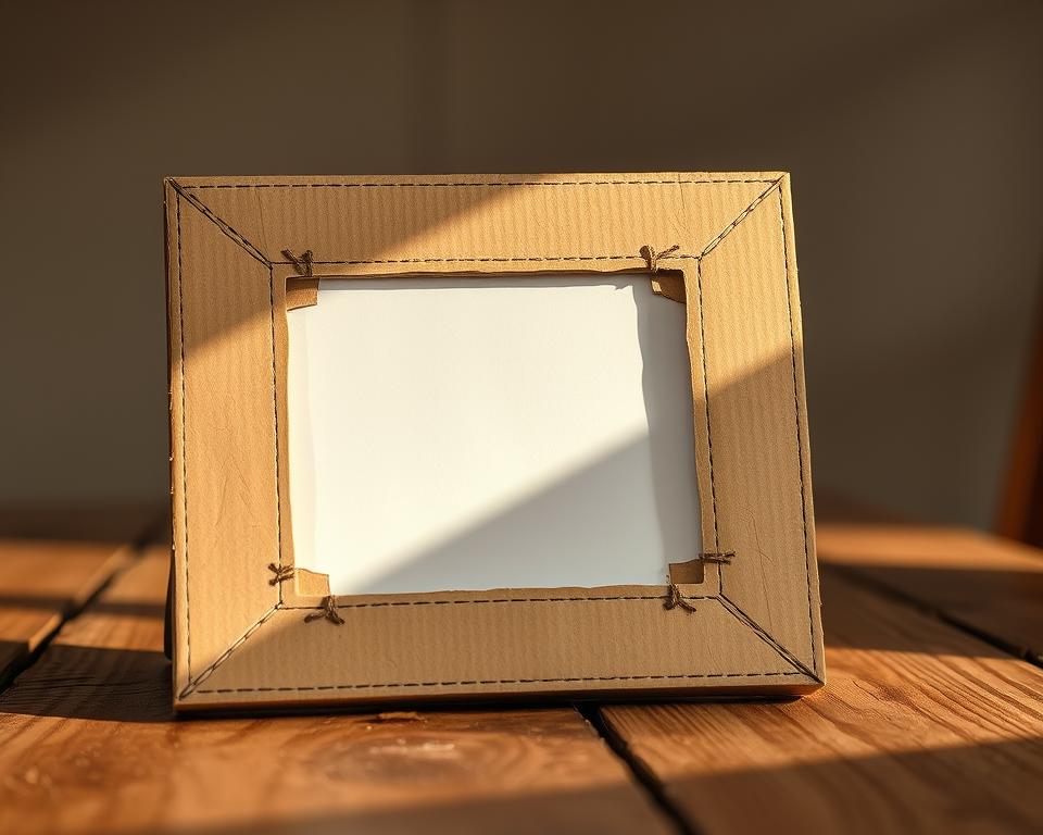 como fazer porta-retratos artesanais com papelão