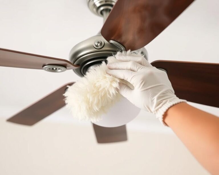como limpar ventilador de teto de maneira segura