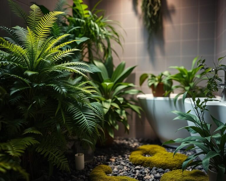 plantas que gostam de sombra e umidade para banheiro