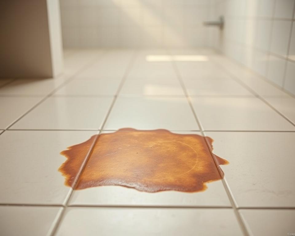 como tirar manchas de ferrugem do chão do banheiro