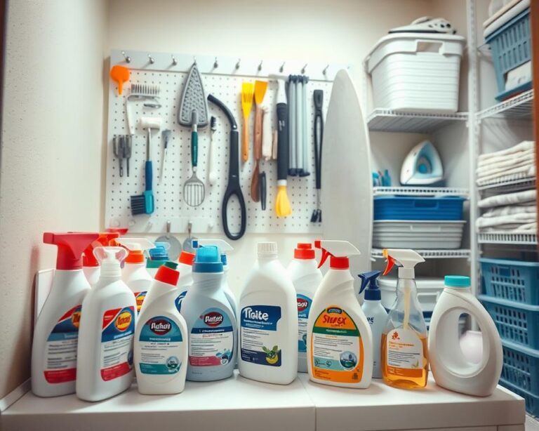 dicas para organizar materiais de limpeza na lavanderia