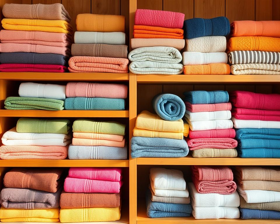 sistema de cores para toalhas