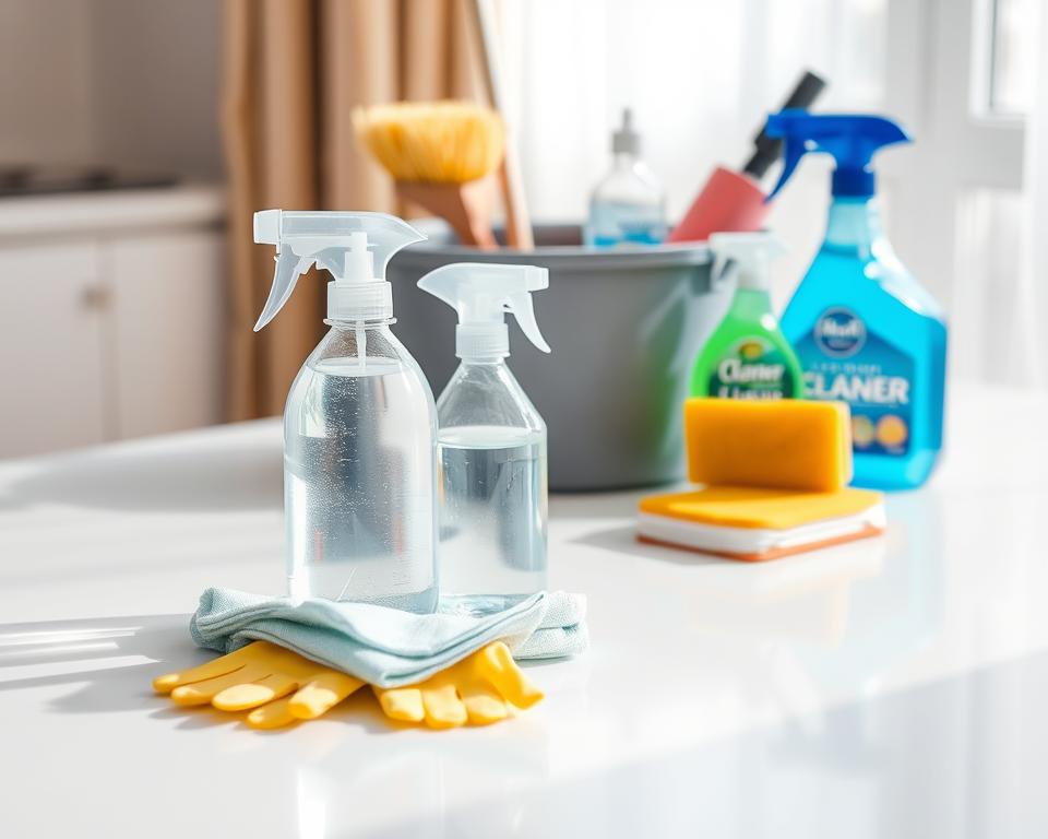 produtos essenciais para kit de limpeza